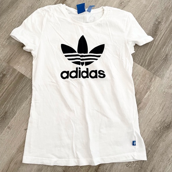 Adidas Womens Logo Graphic Tee Black Size Medium